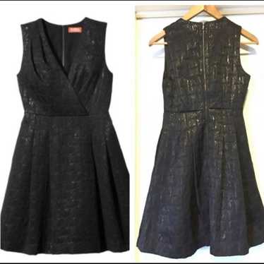 Kirna Zebete Sleeveless Black Metallic Dress Size… - image 1