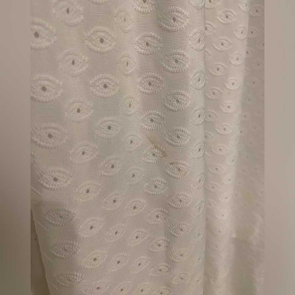 Michael Kors - White Lace-Up Lace Ruffle Mini Dre… - image 11