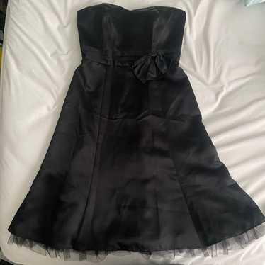 Tahari Black Strapless Fit and Flare Mini Dress