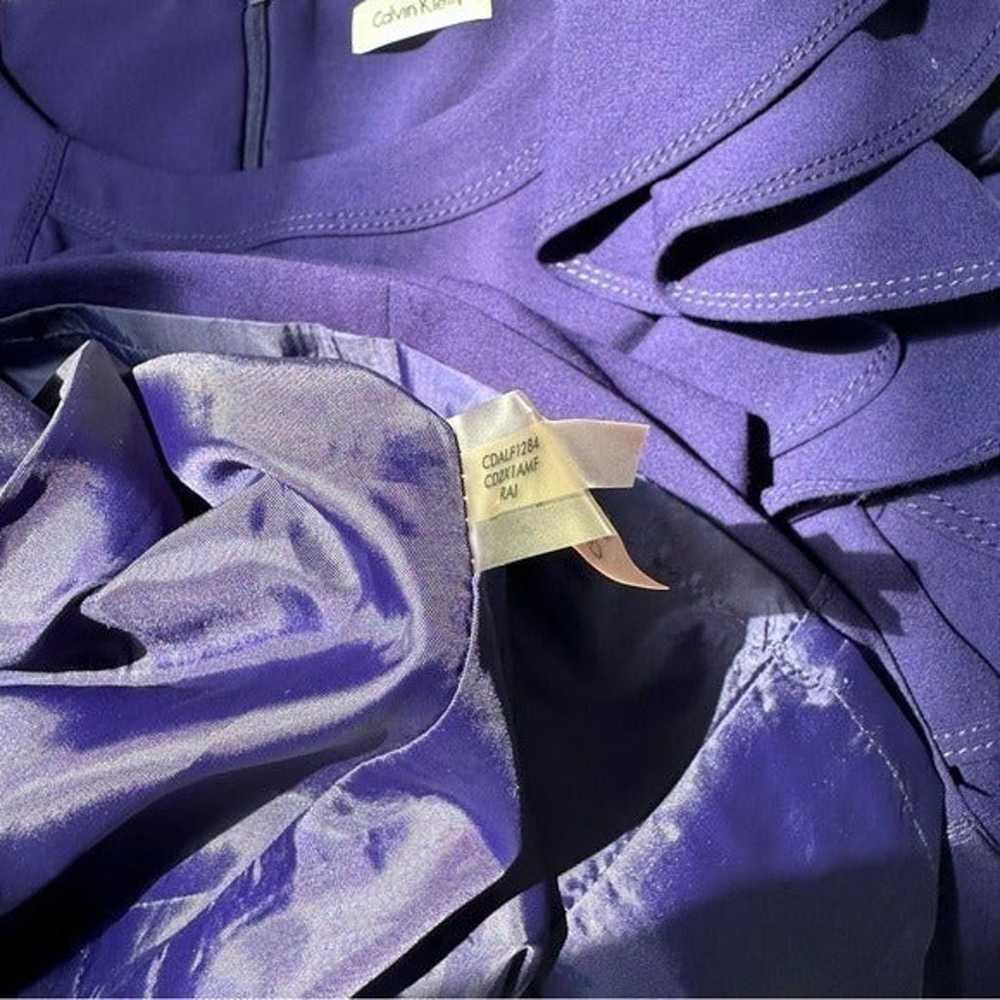 Calvin Klein Purple one flutter shoulder shift dr… - image 5