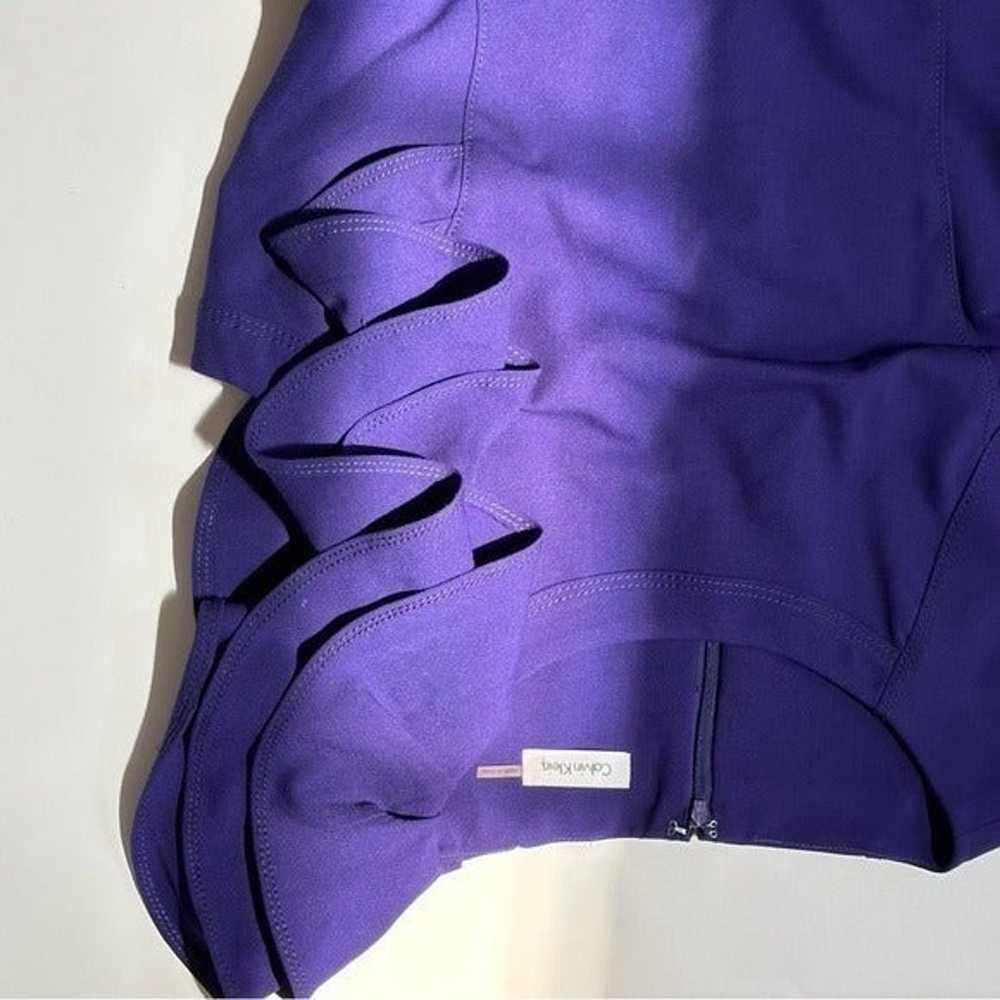 Calvin Klein Purple one flutter shoulder shift dr… - image 6
