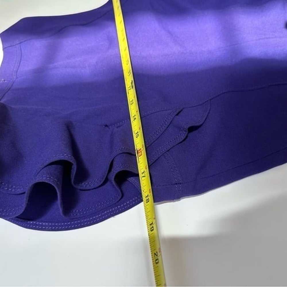 Calvin Klein Purple one flutter shoulder shift dr… - image 9