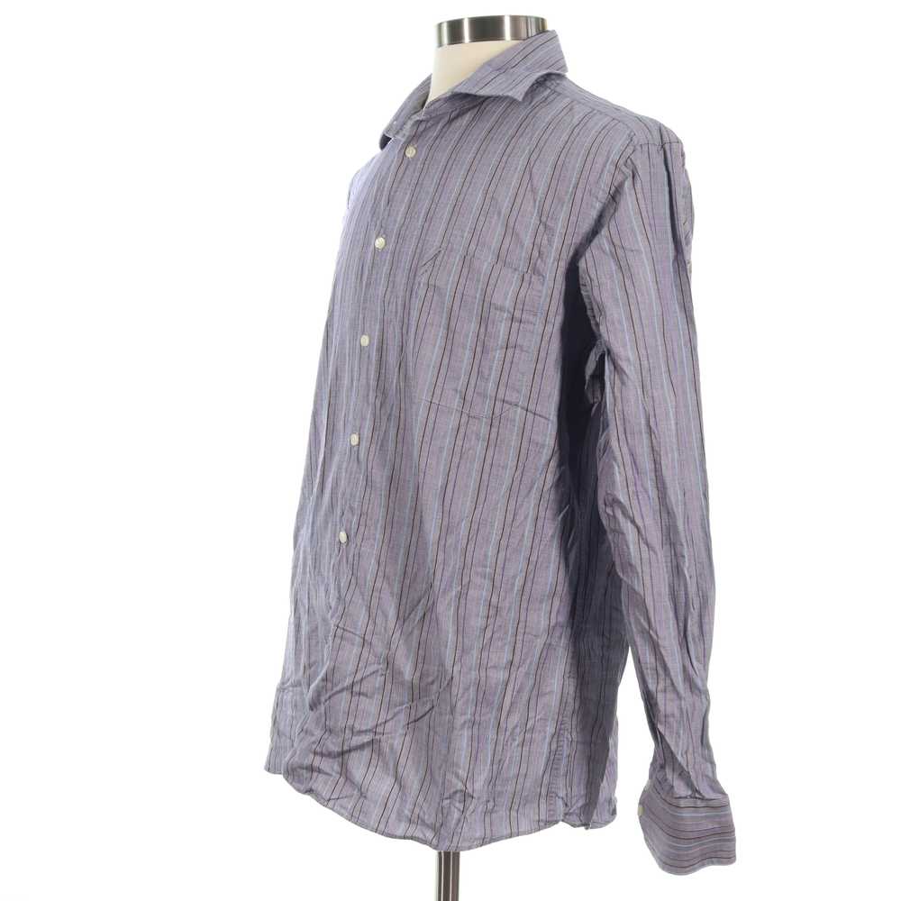 Ben Sherman Men's Purple Striped Button Up Shirt … - image 2