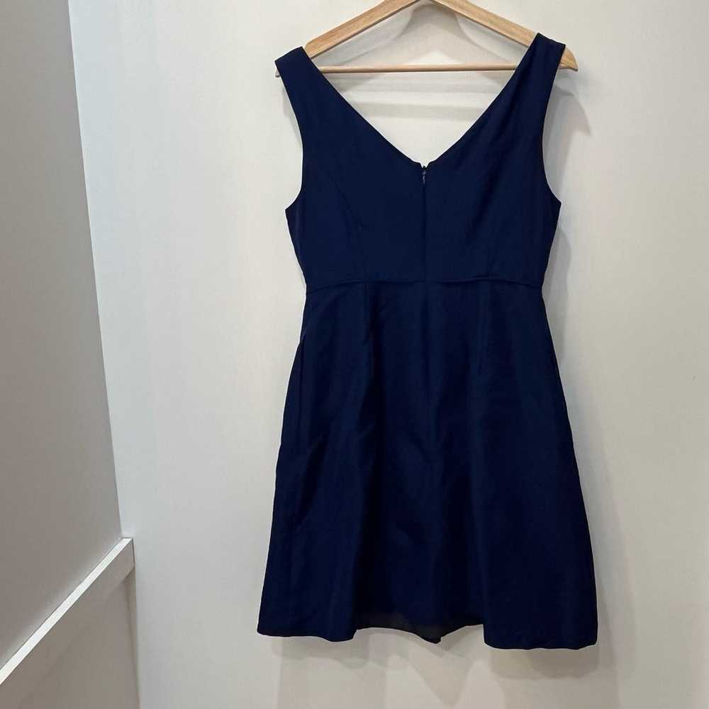 J.Crew Classic Faille Dress ‘Cami’ Navy size 6 fi… - image 4