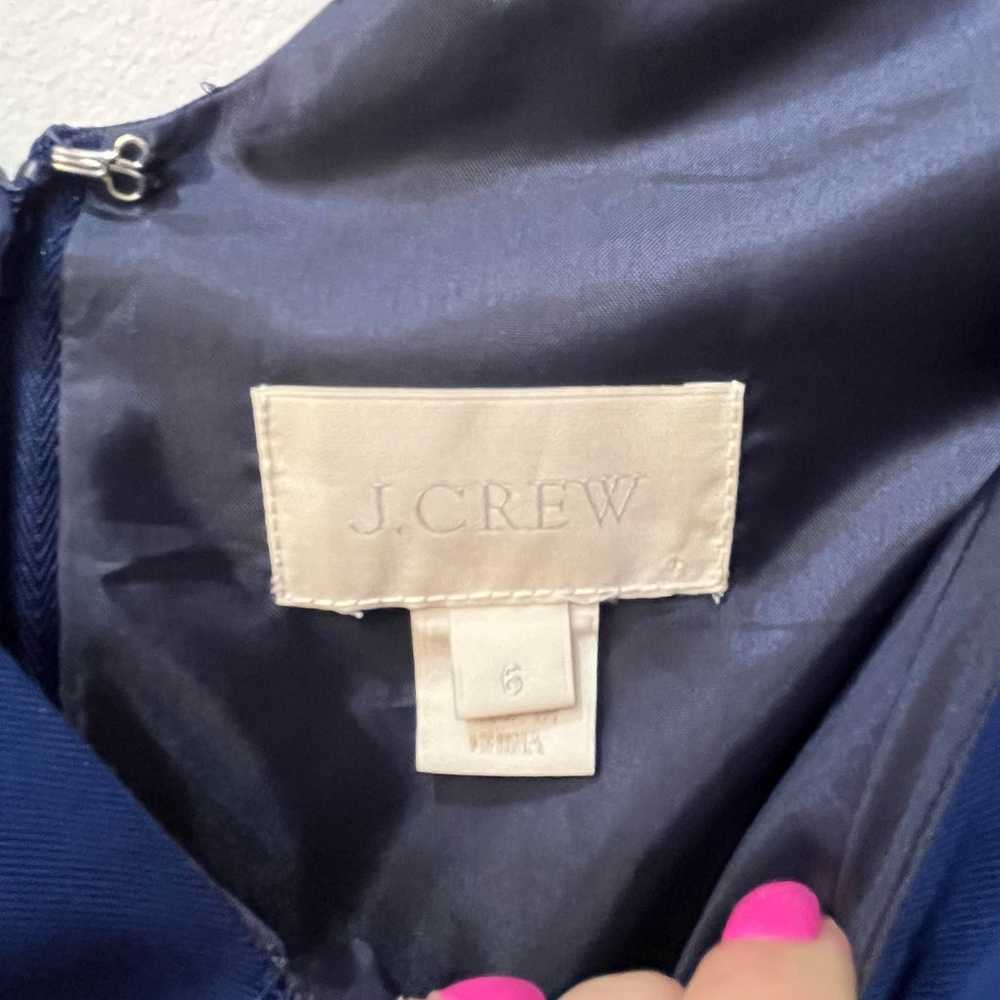J.Crew Classic Faille Dress ‘Cami’ Navy size 6 fi… - image 5