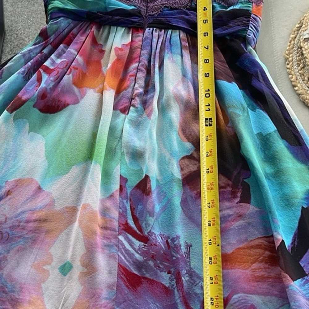 Nicole Miller 100% Silk floral print Lace dress ,… - image 7