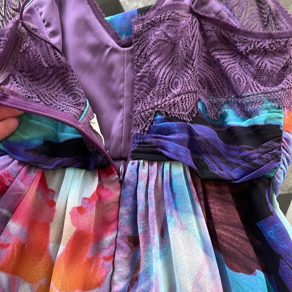 Nicole Miller 100% Silk floral print Lace dress ,… - image 8