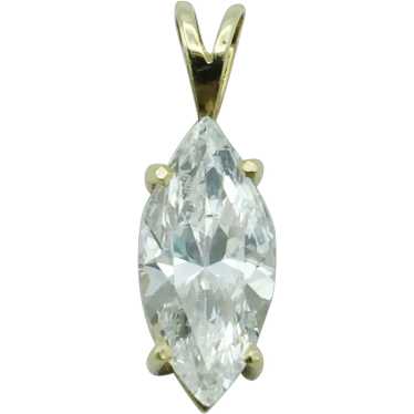 14K Cubic Zirconia Pendant - image 1