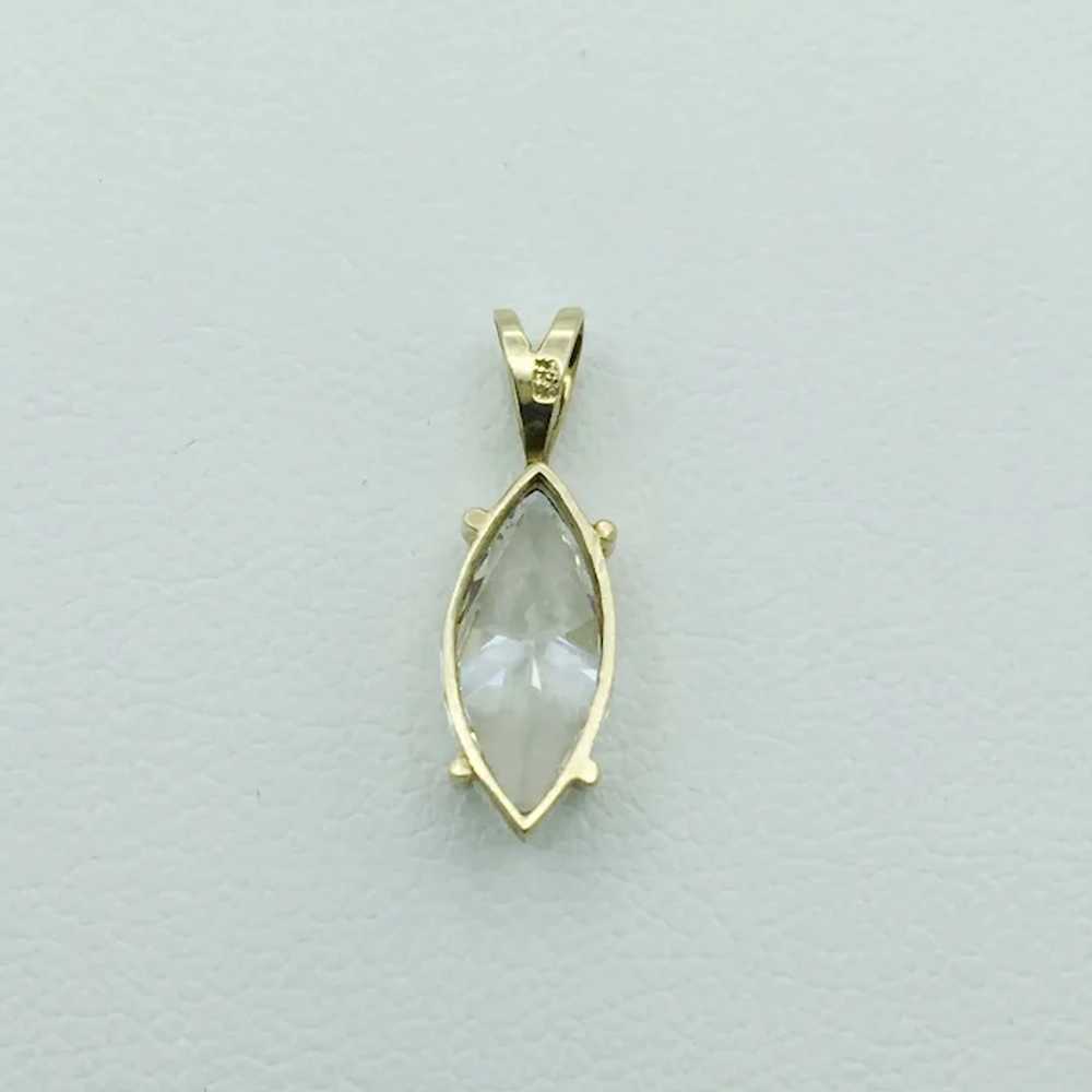 14K Cubic Zirconia Pendant - image 2