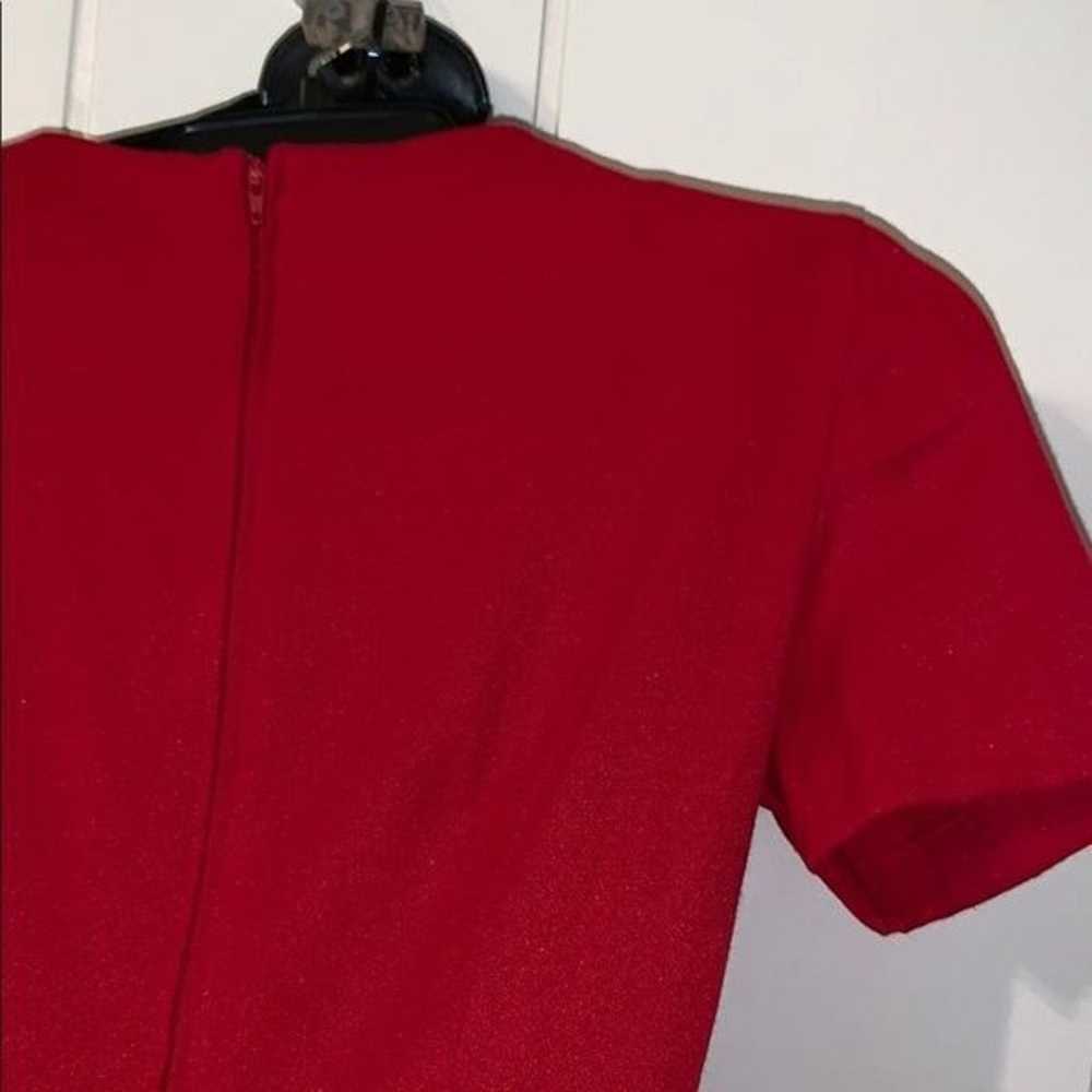 Vtg 80s/90s Scarlett red mini dress - image 5