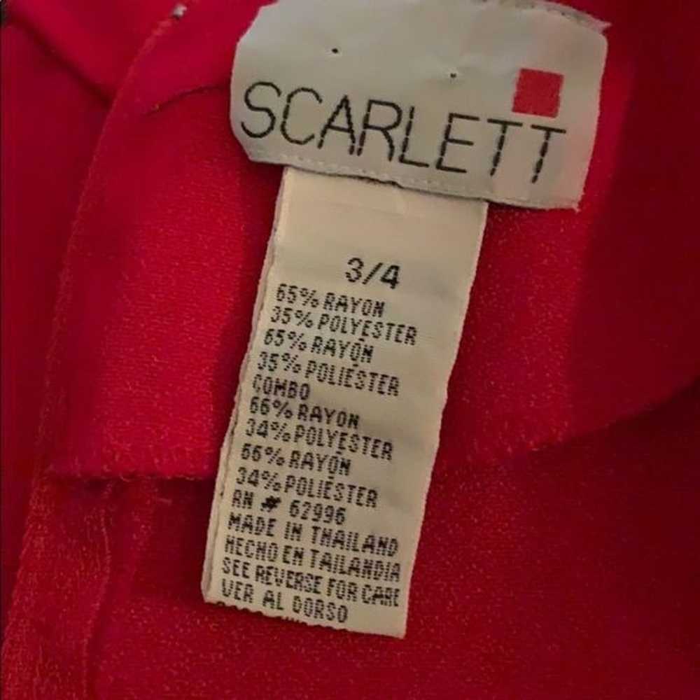 Vtg 80s/90s Scarlett red mini dress - image 6