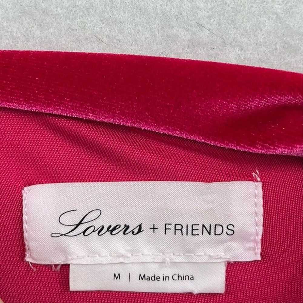 Lovers +Friends Slip Mini Dress Sz M Pink Velvet … - image 11