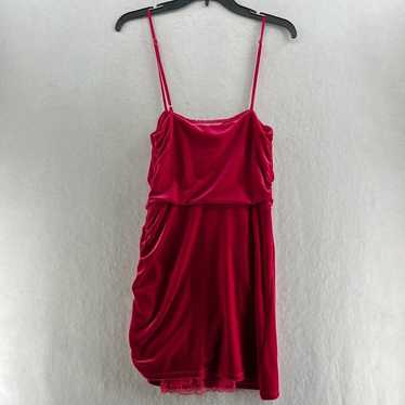 Lovers +Friends Slip Mini Dress Sz M Pink Velvet … - image 1