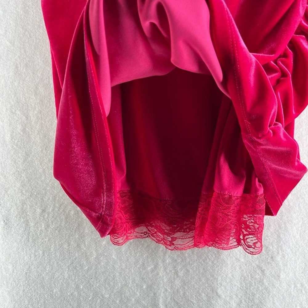Lovers +Friends Slip Mini Dress Sz M Pink Velvet … - image 9