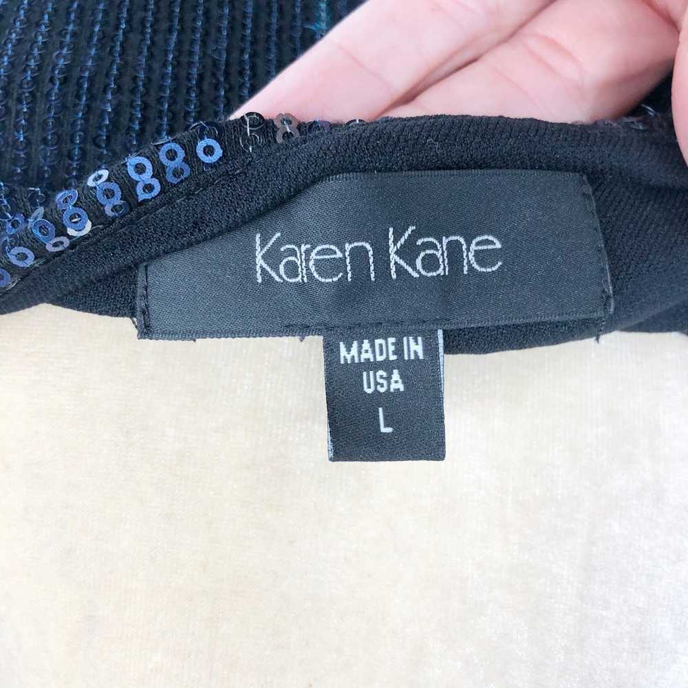 KAREN KANE Women's Tahoe Sequin Dress LARGE Blue … - image 8