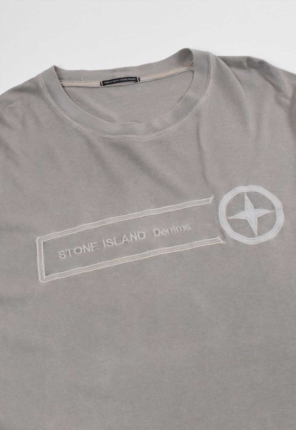 Vintage Stone Island Denims Embroidered Logo Top … - image 3