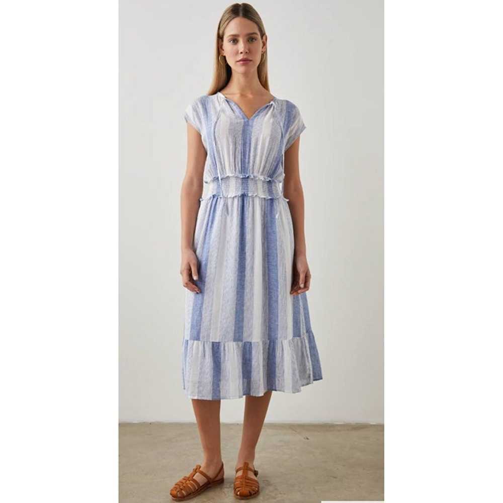 Rails Ashlyn Smocked Striped Midi Dress, Size XS - image 1