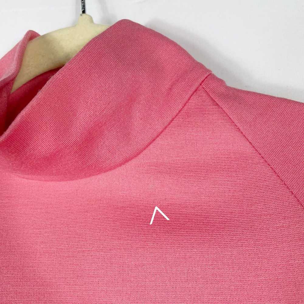 MSGM Pink Long Sleeve Dress Mock Neck Ruffle Hem … - image 9