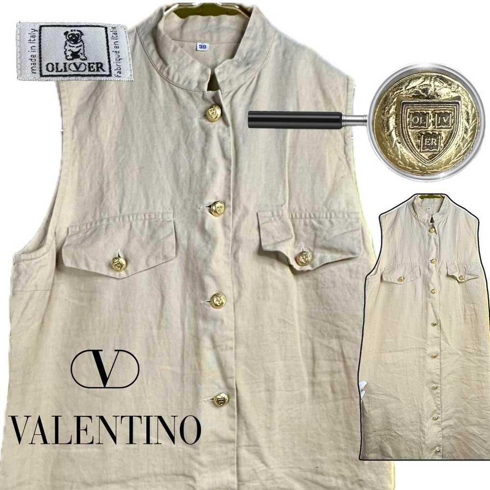 XS Oliver by Garavani Valentino 100% Linen Dress … - image 1