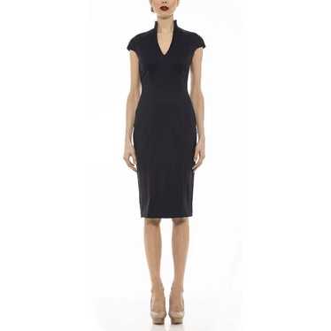 ALEXIA ADMOR NAVY BLUE KATRINA SPLIT-NECK PONTE B… - image 1