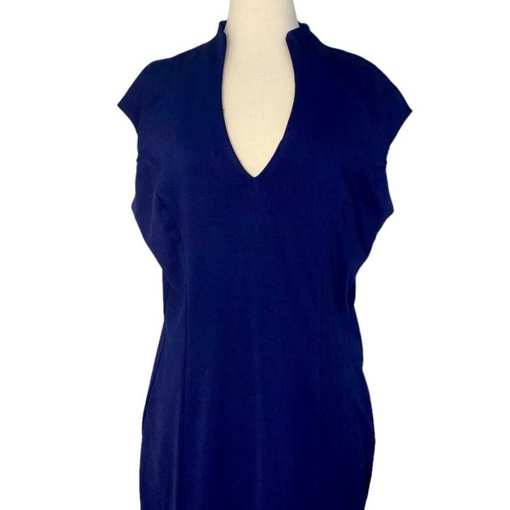 ALEXIA ADMOR NAVY BLUE KATRINA SPLIT-NECK PONTE B… - image 3