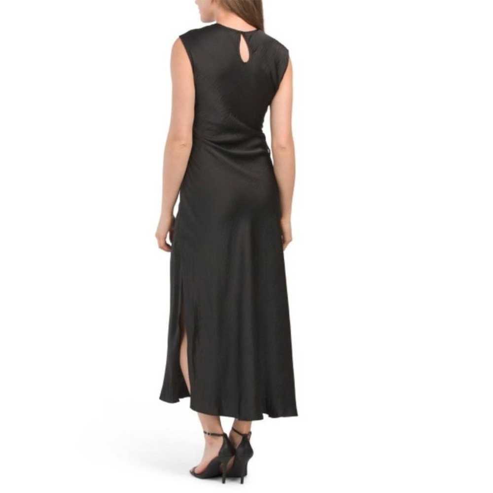 House of Harlow 1960 Black Satin Side Tie Maxi Dr… - image 2