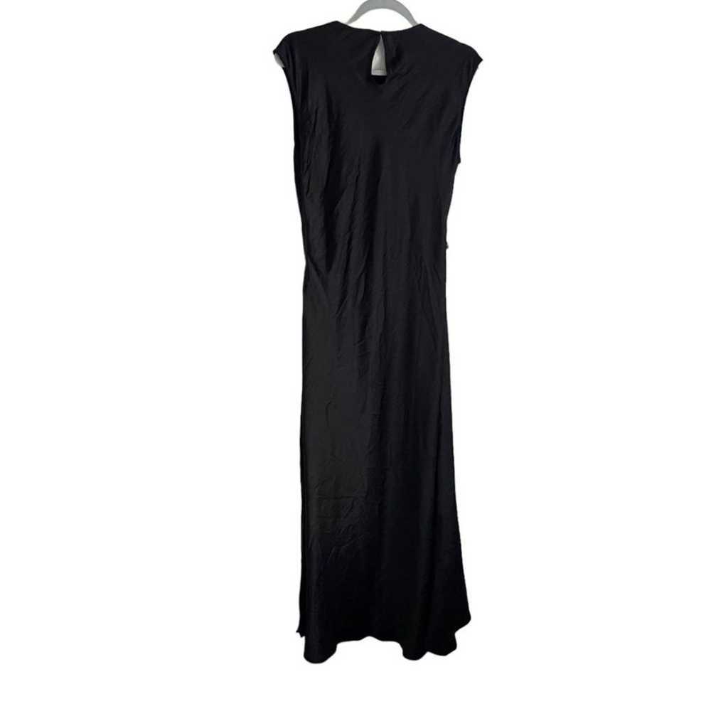 House of Harlow 1960 Black Satin Side Tie Maxi Dr… - image 4