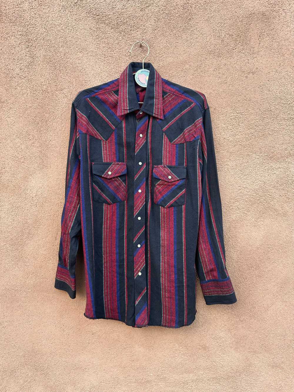 Wrangler Cowboy Flannel Pearl Snap Shirt - image 1