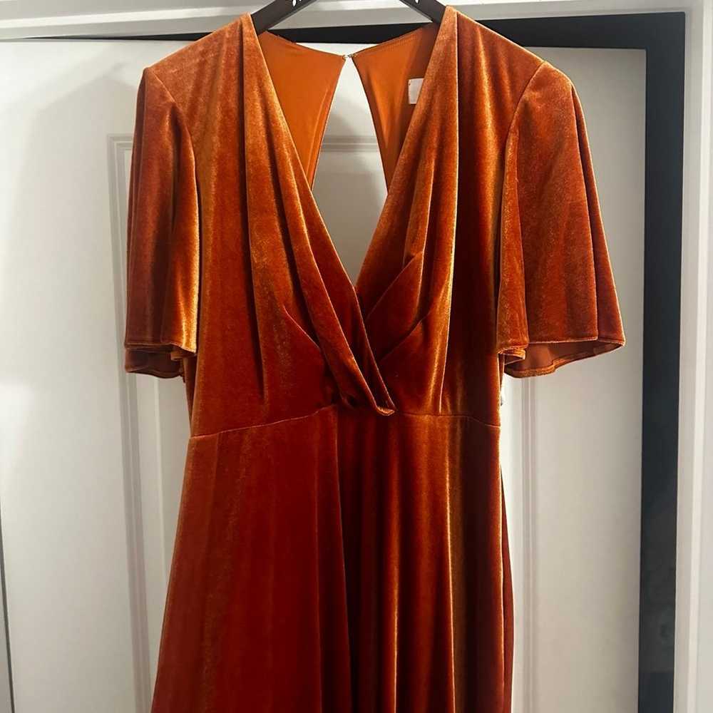 B2 Burnt Orange Formal Dress - image 5