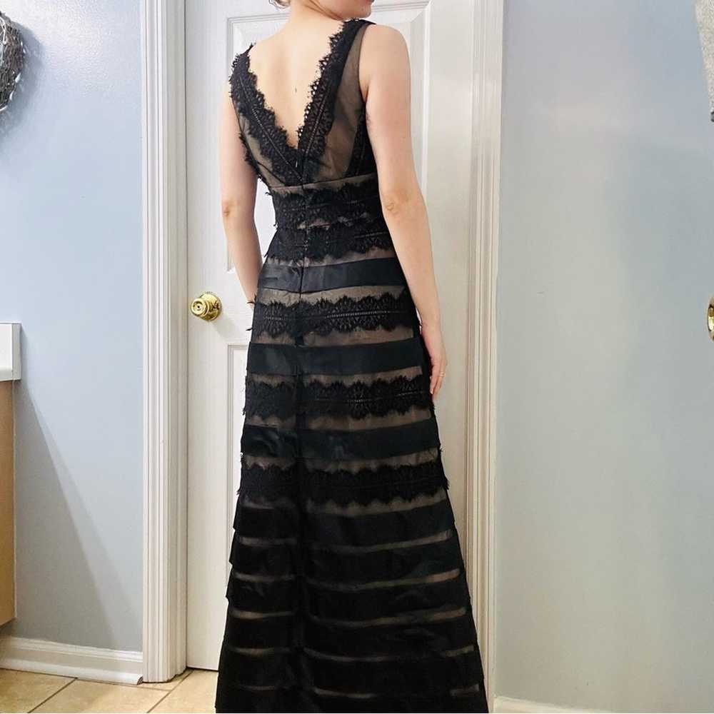 JS Collections Dress Long Formal Tiered Black Cre… - image 3