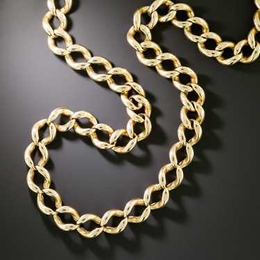 Victorian Heavy Curb Chain Necklace - image 1