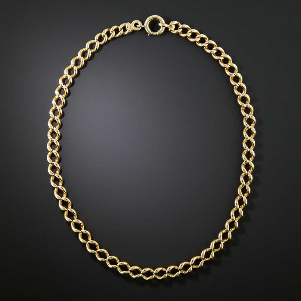 Victorian Heavy Curb Chain Necklace - image 2