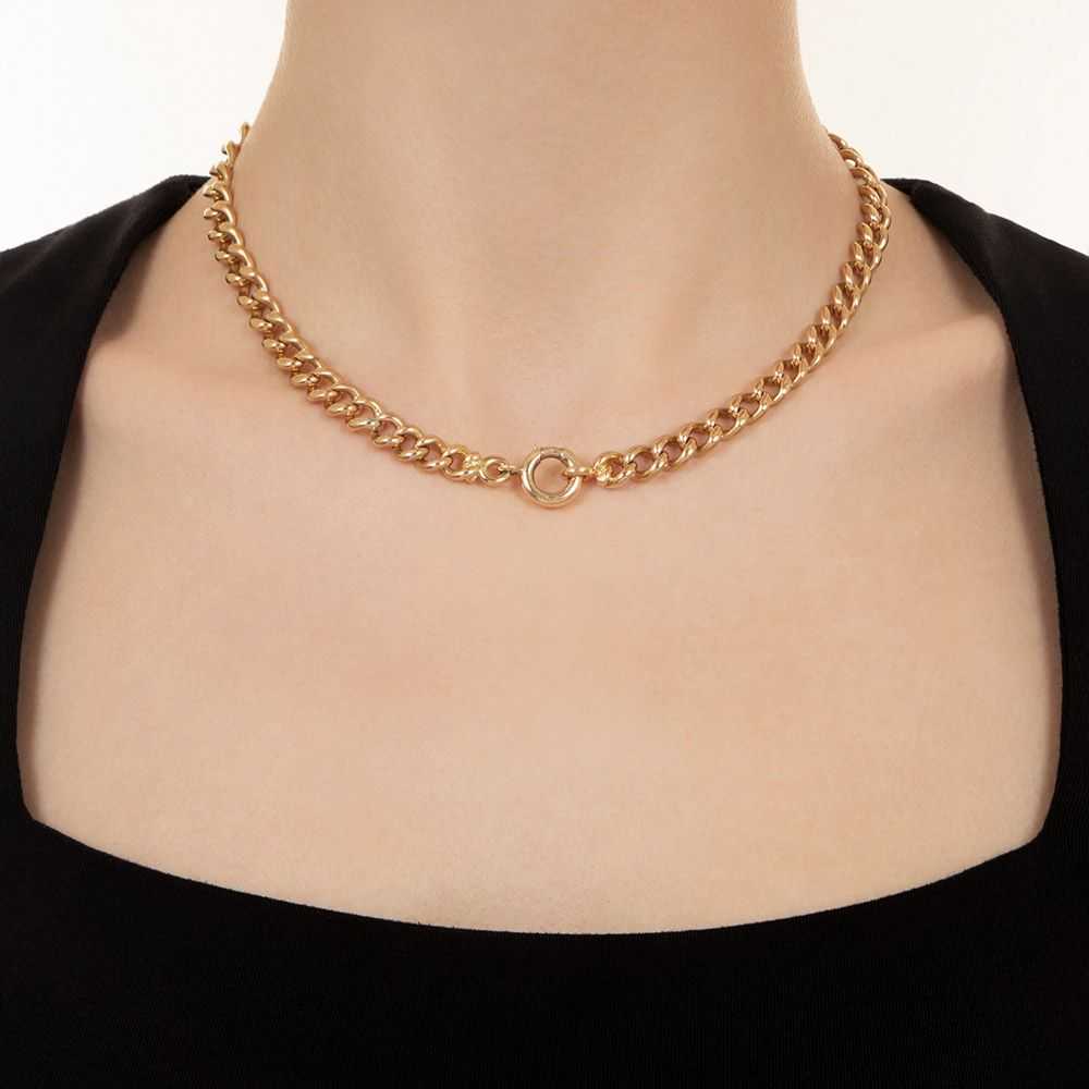 Victorian Heavy Curb Chain Necklace - image 4