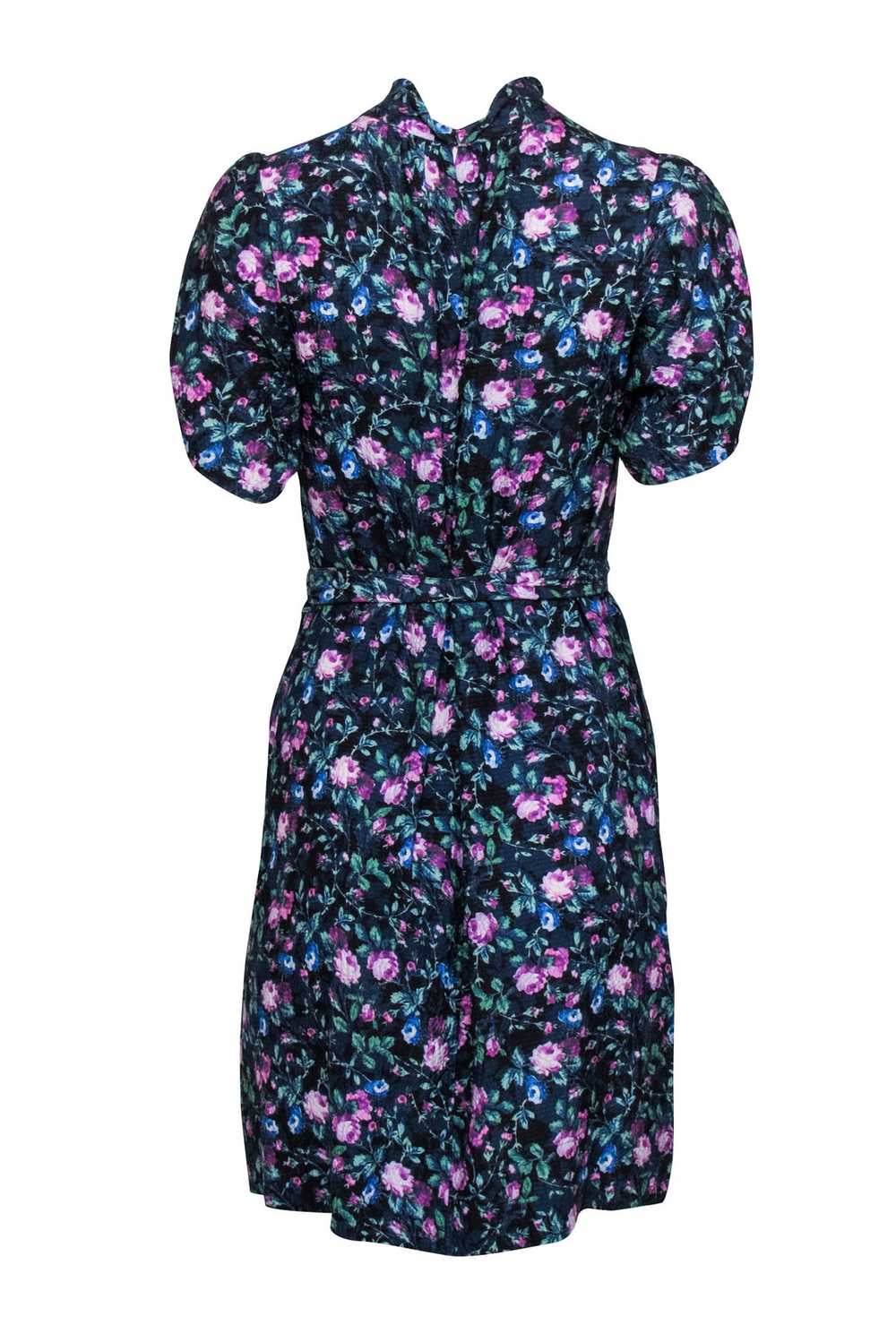 Rebecca Taylor - Blue, Black & Purple Floral Prin… - image 3