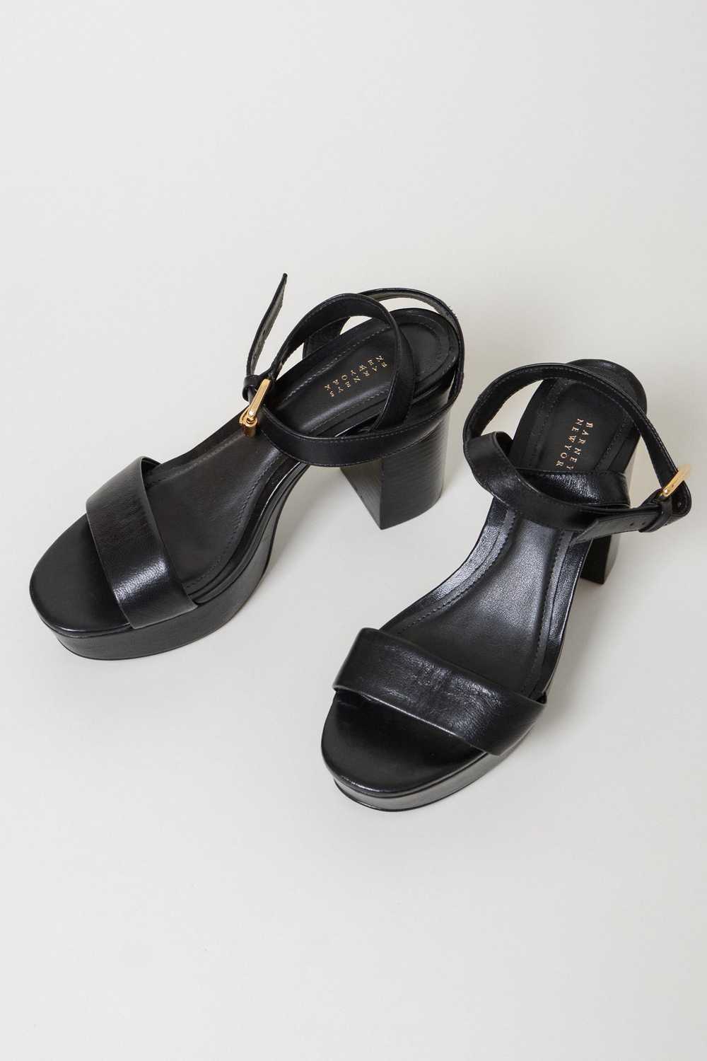 Barneys New York Leather Platform Sandals ~ 7 - image 1