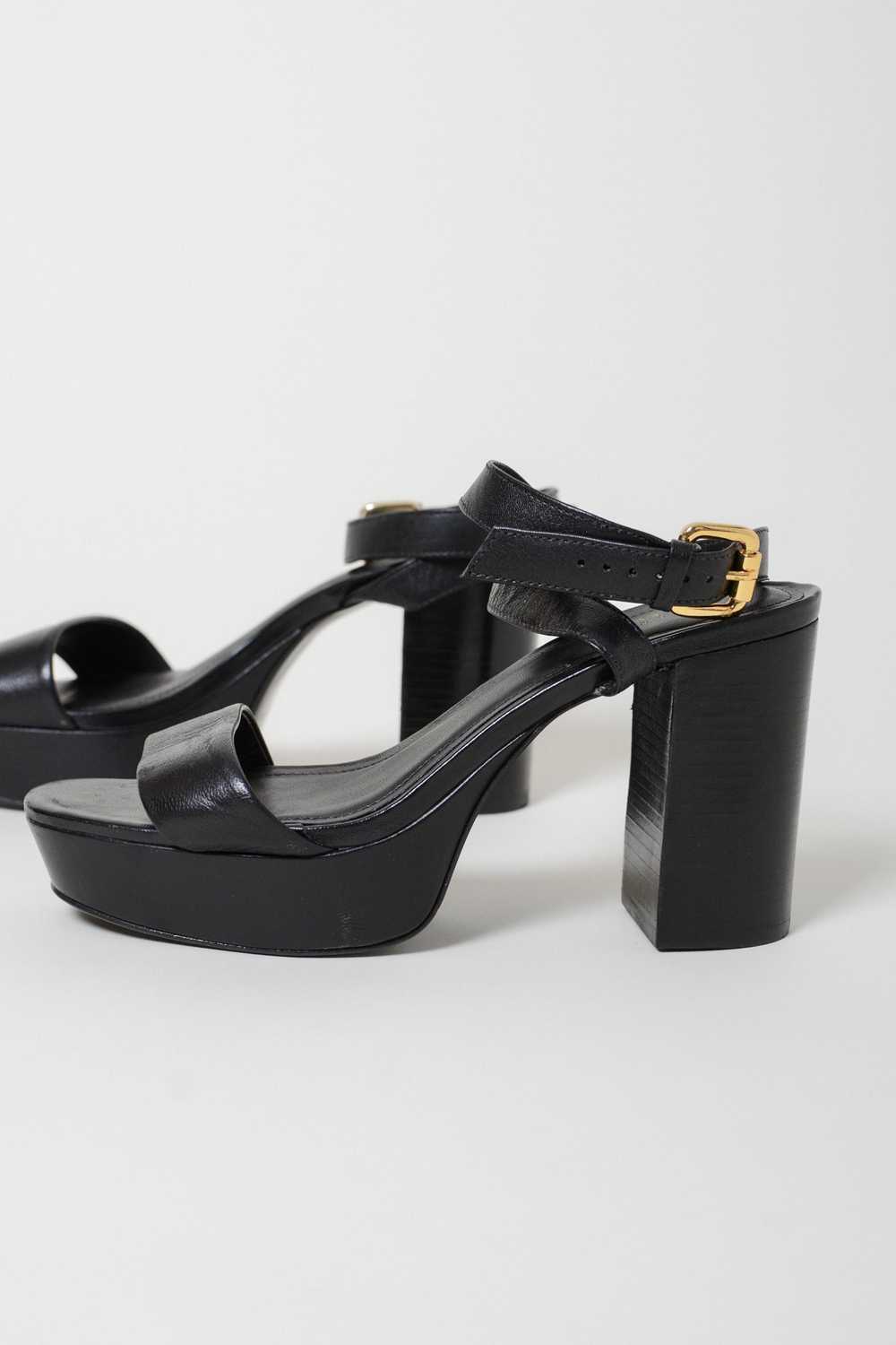 Barneys New York Leather Platform Sandals ~ 7 - image 4