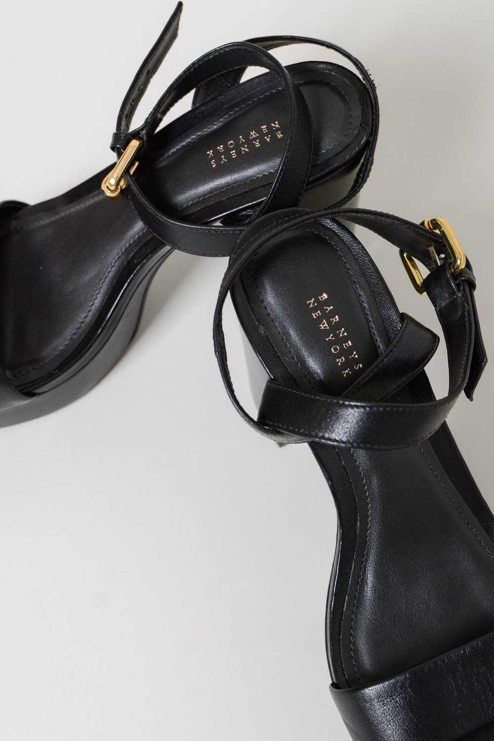 Barneys New York Leather Platform Sandals ~ 7 - image 5