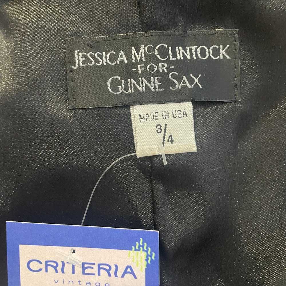 90s Jessica McClintock for Gunne Sax Black Polka … - image 8