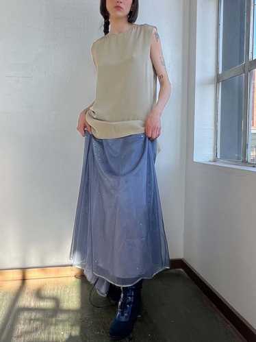 Vintage Y2K Tulle Sequin Maxi Skirt - Dusk
