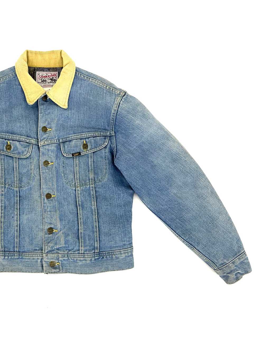 70s Lee Storm Rider Blanket Denim Jacket - image 1