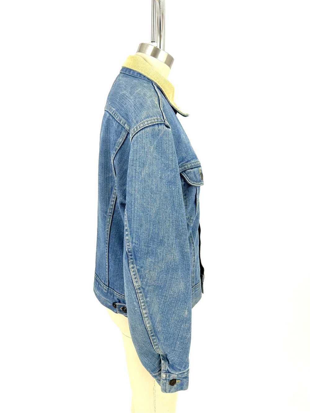 70s Lee Storm Rider Blanket Denim Jacket - image 3