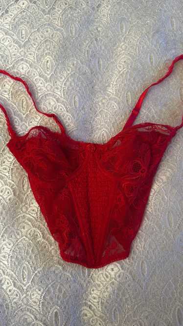 Vintage French luxury bustier (red)