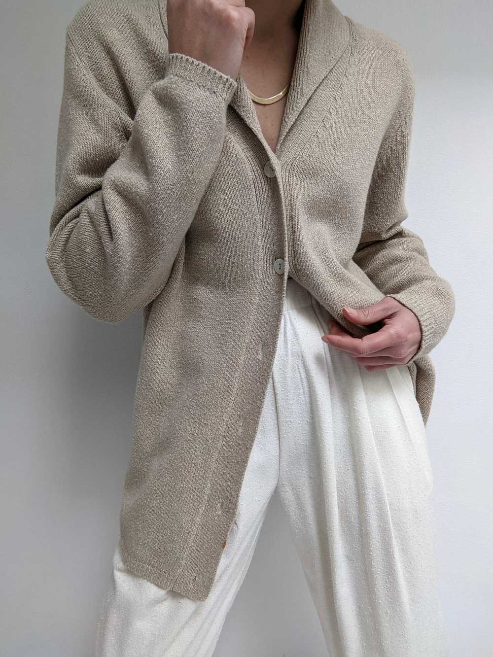 Vintage Fawn Collared Cardigan - image 1