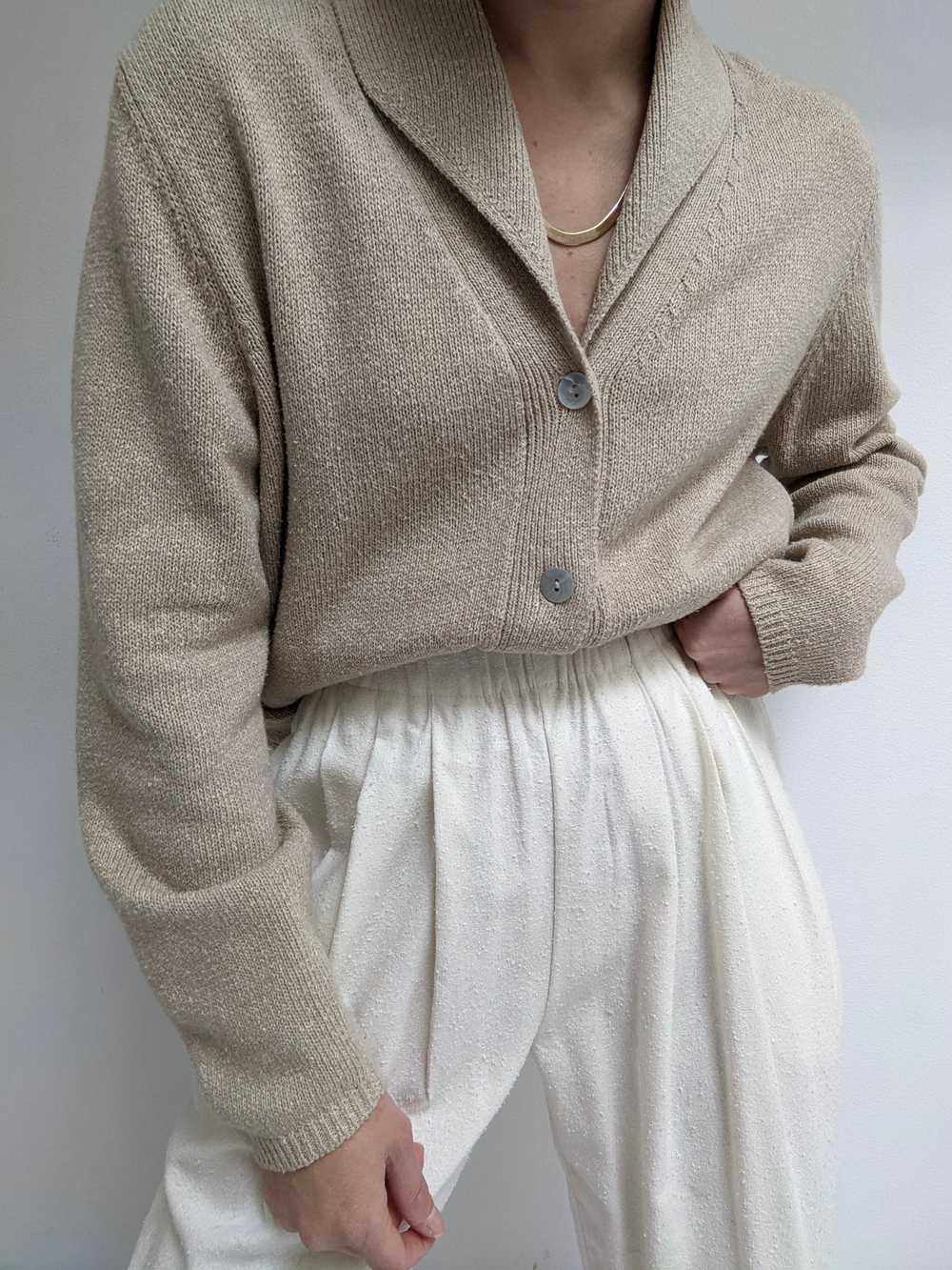 Vintage Fawn Collared Cardigan - image 4