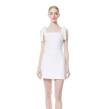ALICE + OLIVIA Maryann white denim mini dress siz… - image 1
