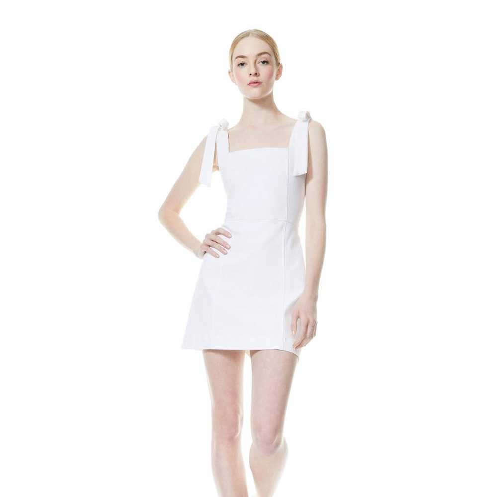 ALICE + OLIVIA Maryann white denim mini dress siz… - image 6