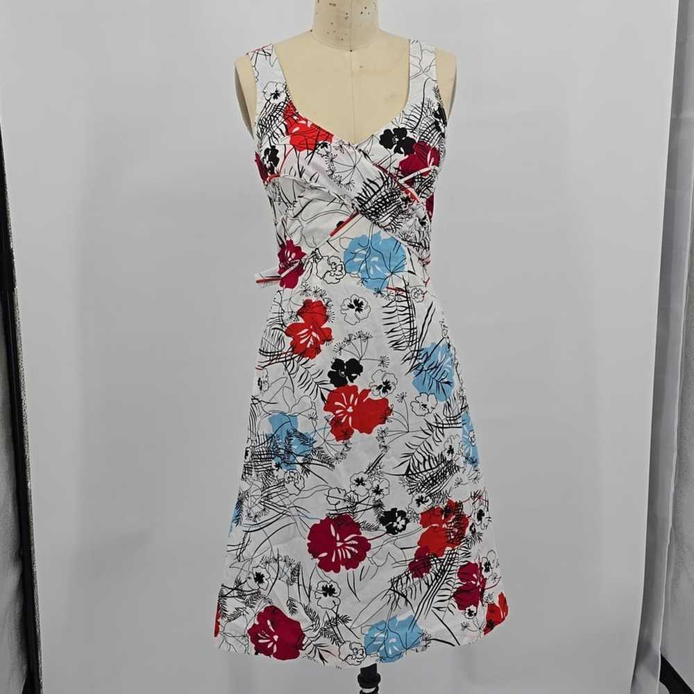 Carolina Herrera New York Floral Cinched Dress Si… - image 1