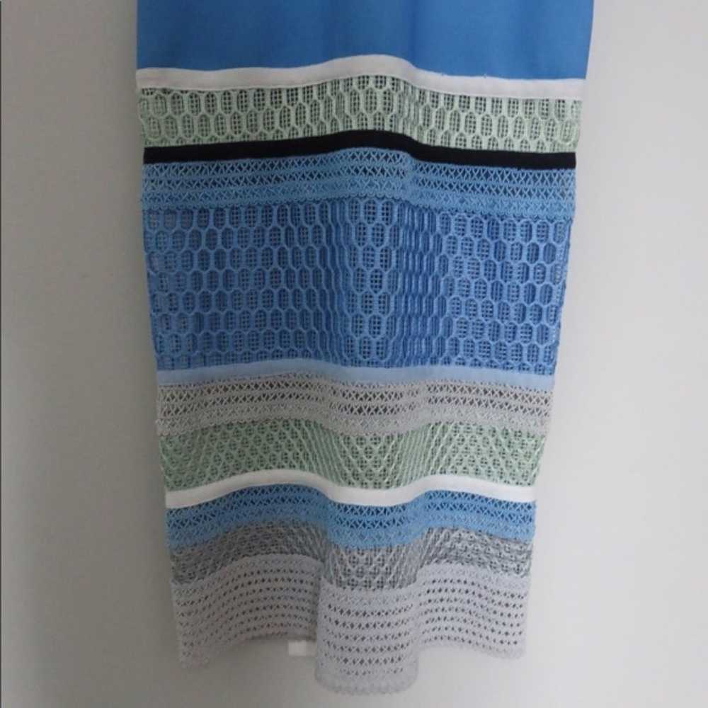 Jonathan Simkhai Blue Green Crochet Stripe Pastel… - image 3