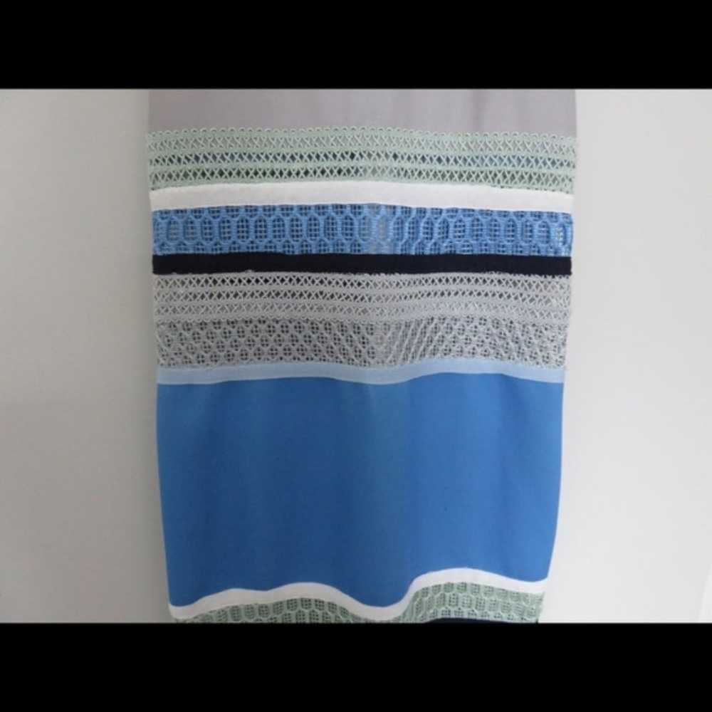 Jonathan Simkhai Blue Green Crochet Stripe Pastel… - image 4