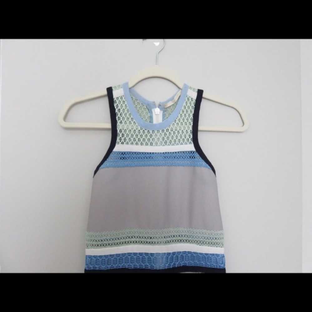 Jonathan Simkhai Blue Green Crochet Stripe Pastel… - image 5